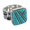 Turquoise Southwest Silver Jewelry Ring Size 6-1/2 AX55624